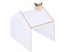 Escritorio doble con forma de casita