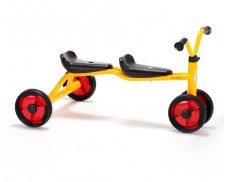 Triciclo gemelar sin pedales mini amarillo (1-3 a&ntilde;os)