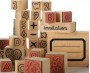 Juego de sellos de caucho de letras y números